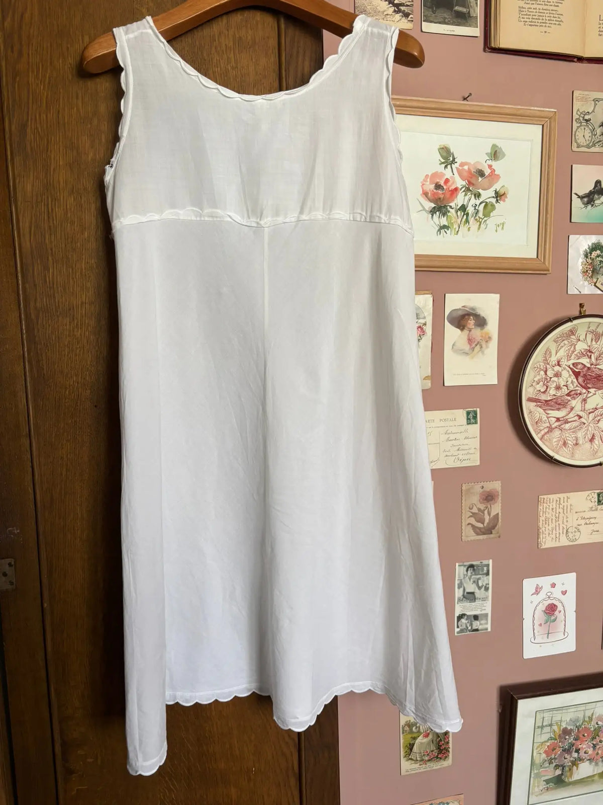 Chemise de nuit vintage blanche – Arlette Vento T.34/36 – Années 70/80