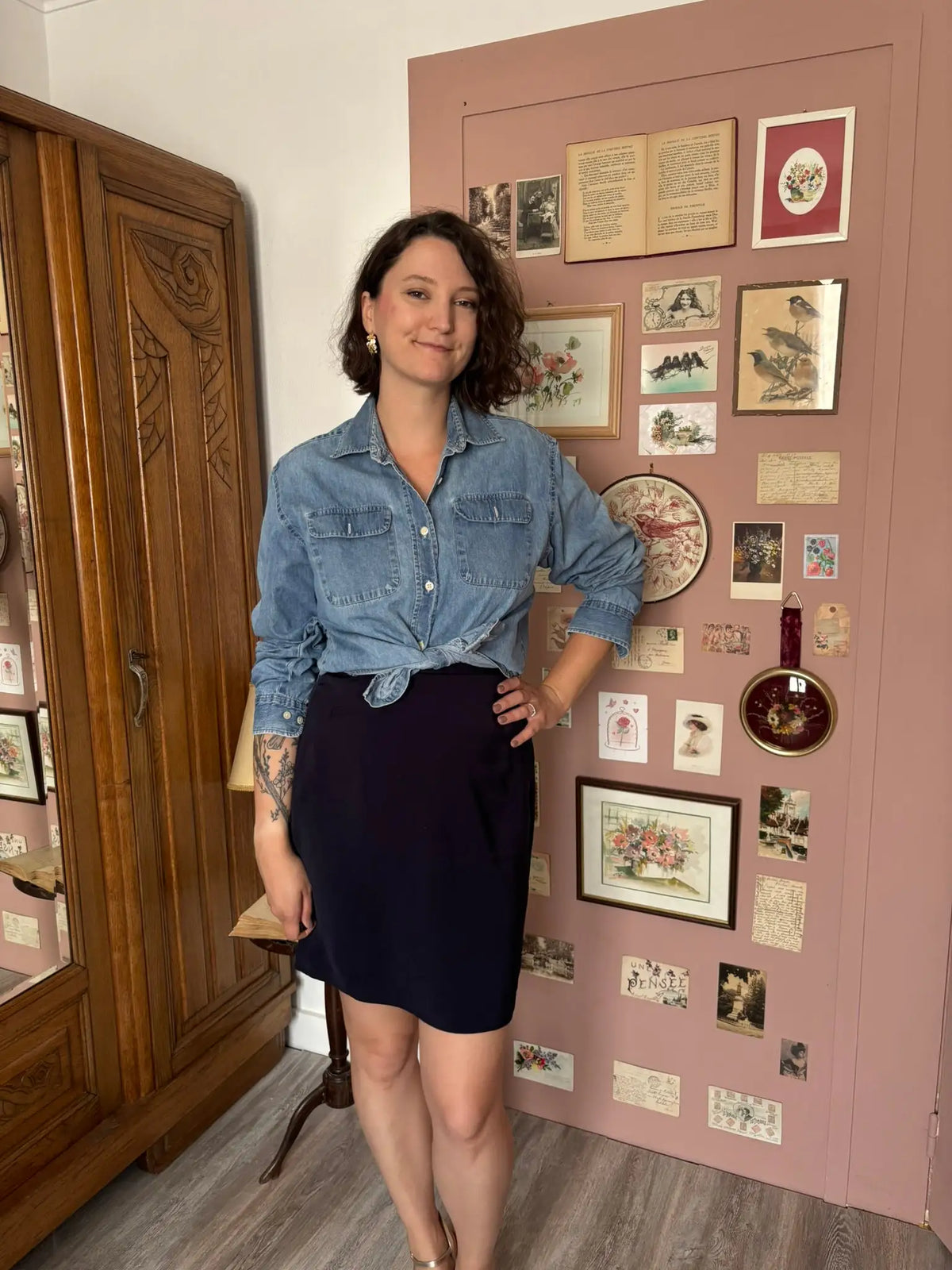 Chemise en jean Jodhpur vintage - T.38/40- Années 90/2000