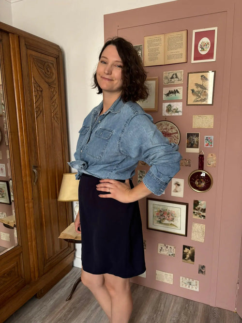 Chemise en jean Jodhpur vintage - T.38/40- Années 90/2000