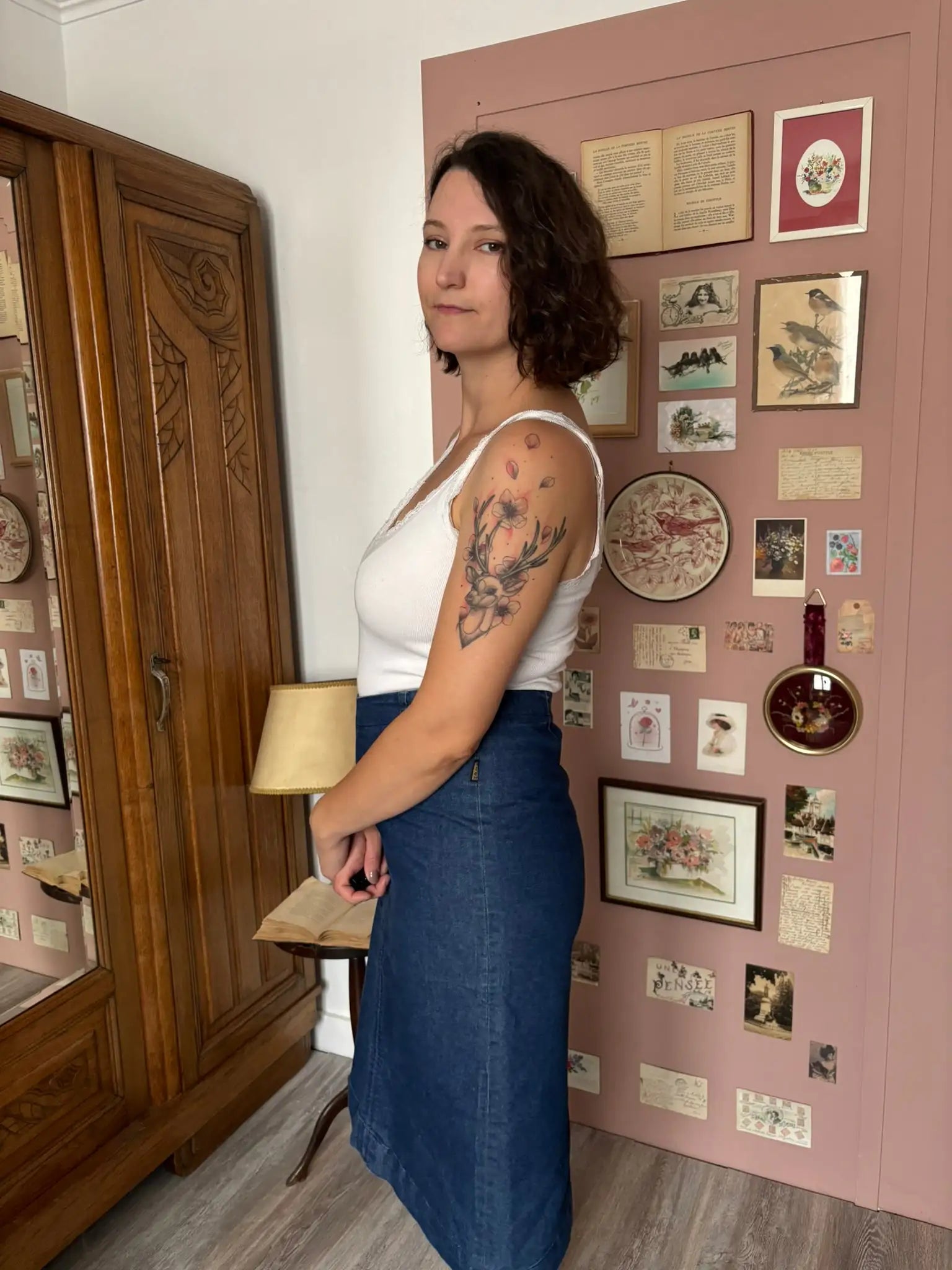 Jupe midi en denim DDP – Y2K – T.38/40 - Années 2000