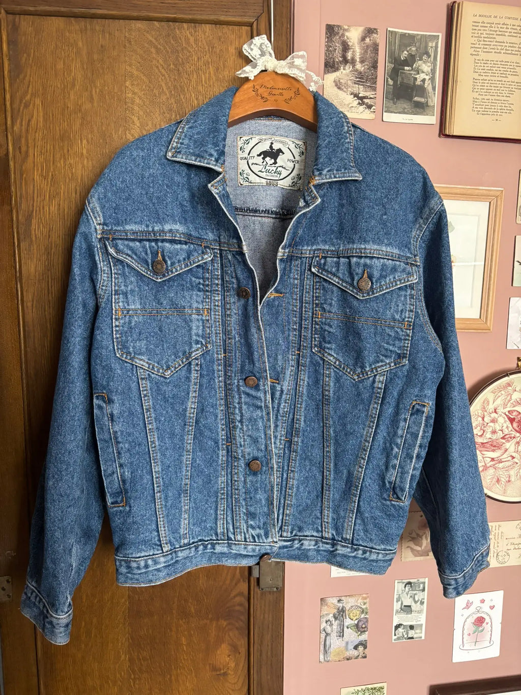 Veste en jean oversize Lucky Fashion - Jusqu'au 44 - Années 90