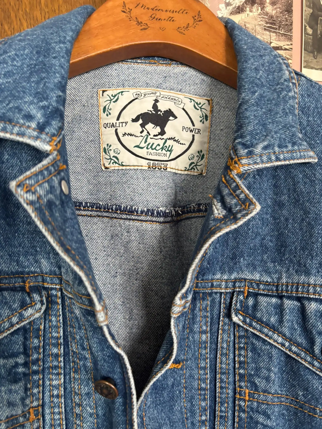 Veste en jean oversize Lucky Fashion - Jusqu'au 44 - Années 90