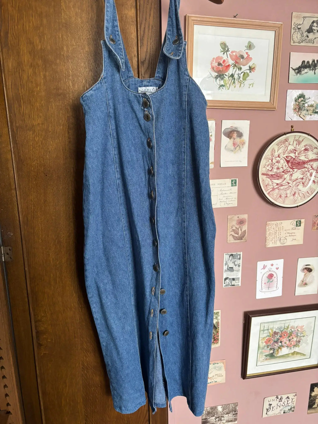 Robe salopette en jean – Hennes Collection – T.36- petit 38 - Années 90