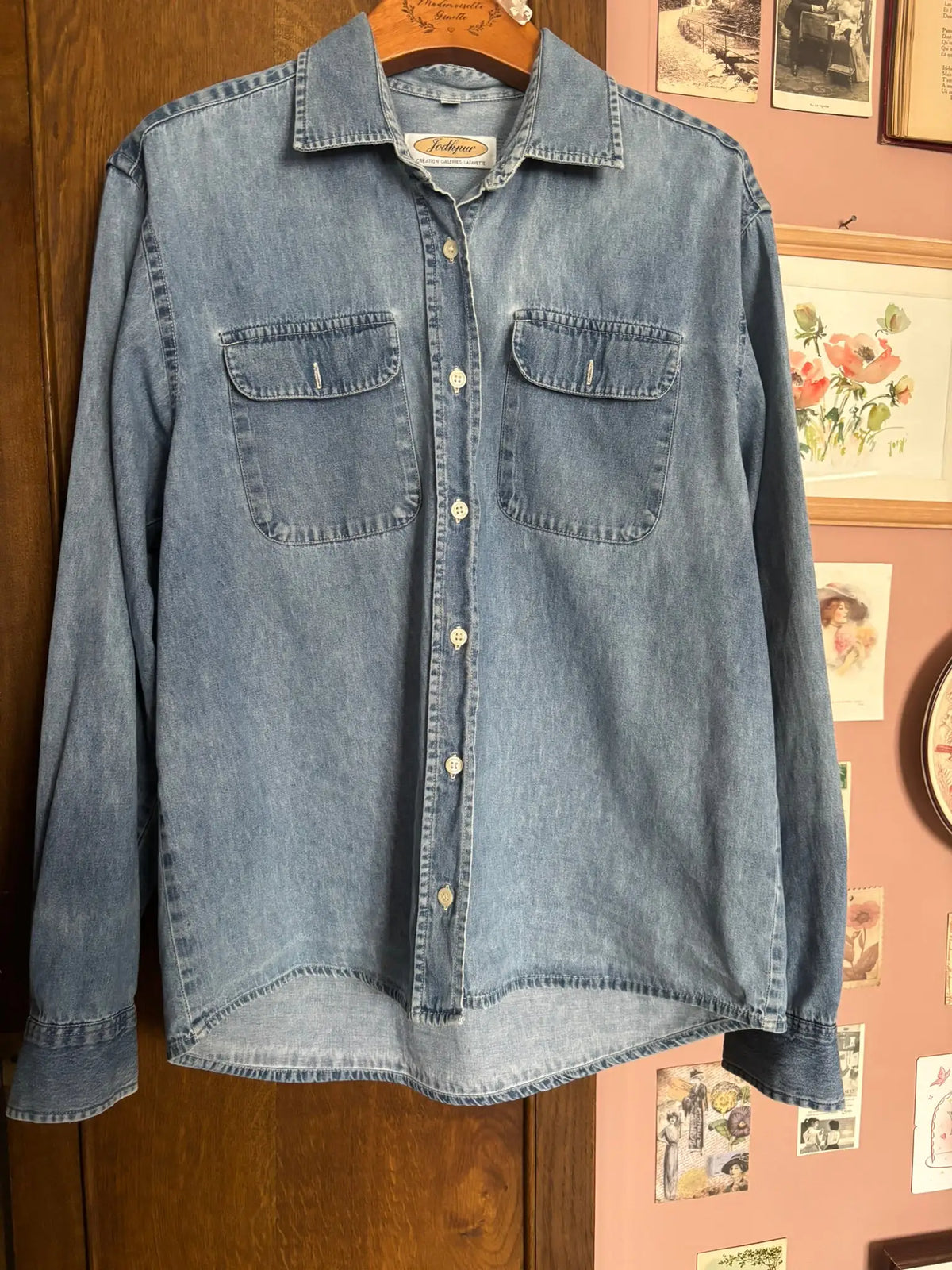 Chemise en jean Jodhpur vintage - T.38/40- Années 90/2000