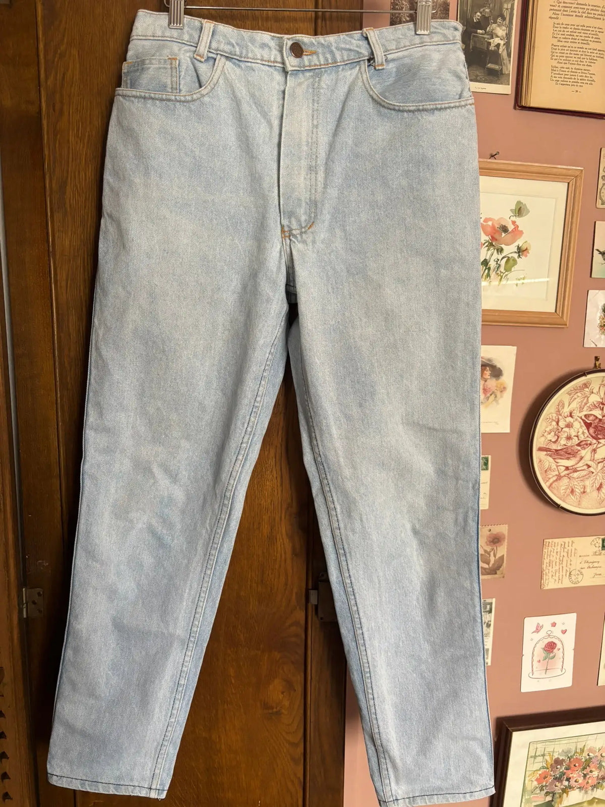 Jean bleu clair taille mi-haute – Kit ou Double T.38/40 – Années 90
