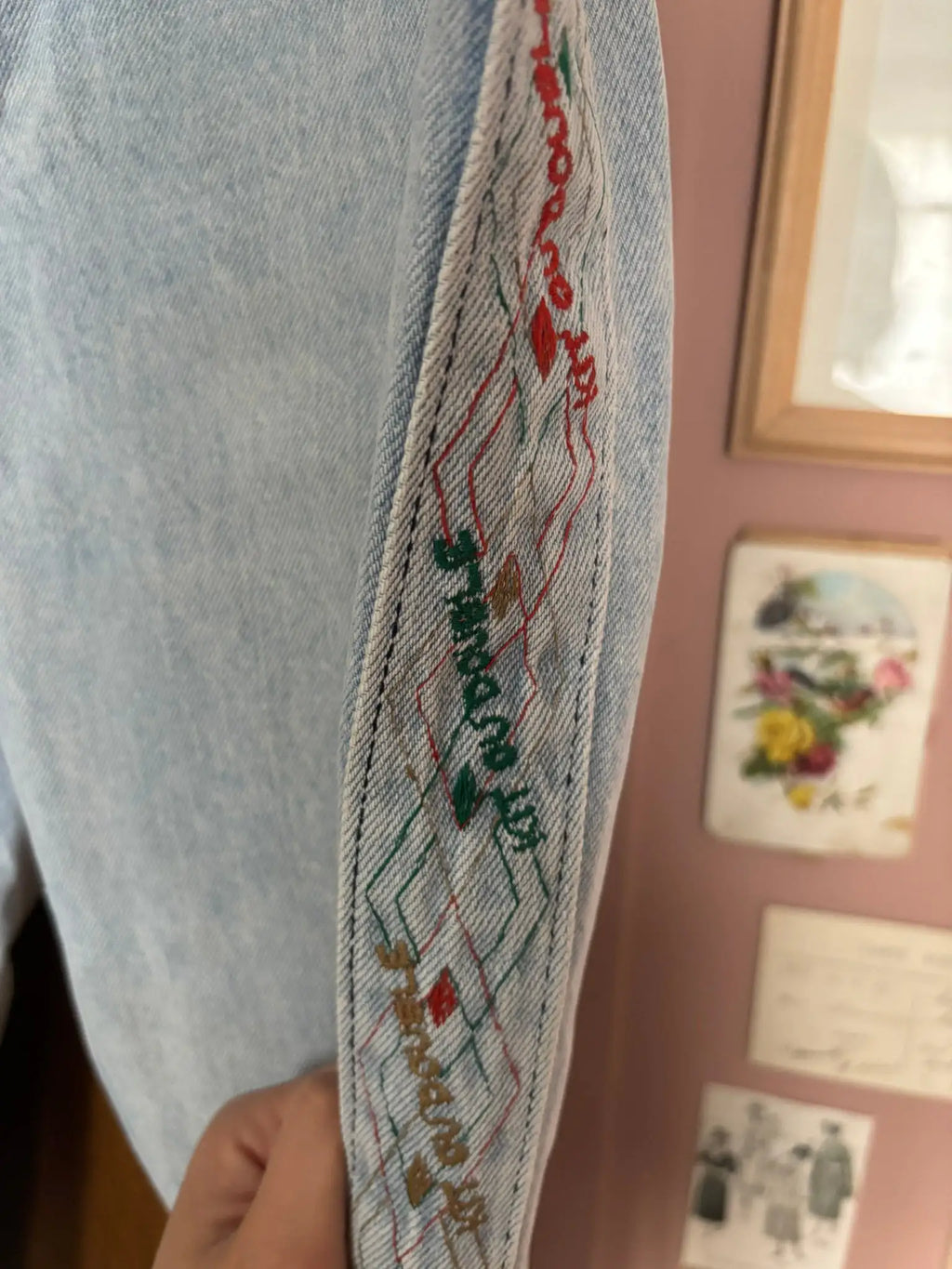 Jean bleu clair taille mi-haute – Kit ou Double T.38/40 – Années 90