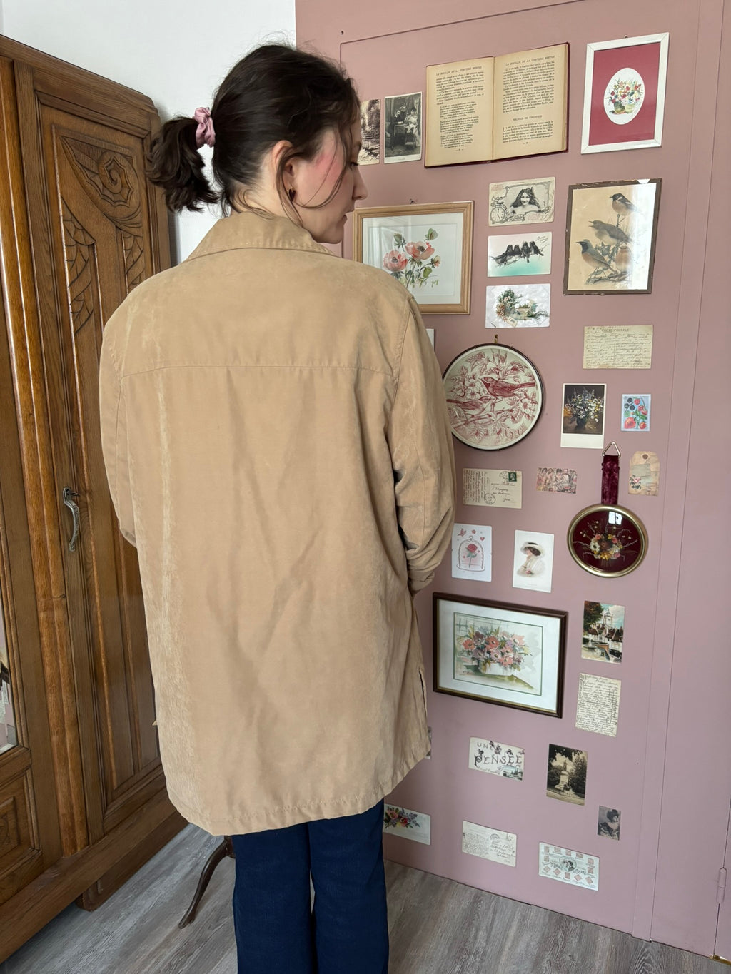 Veste longue beige Damart – T.44/46 – Vintage années 80/90