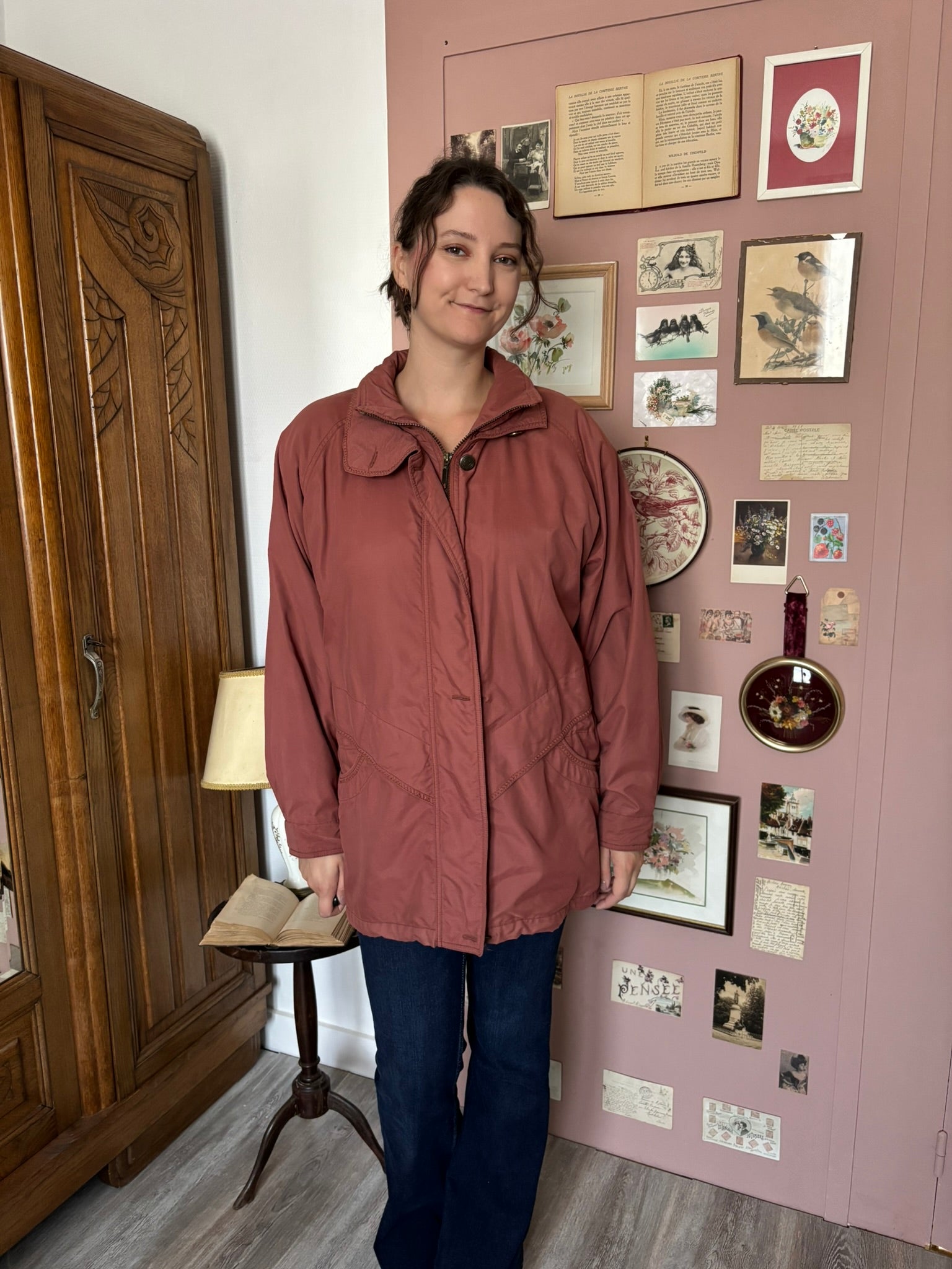 Parka légère terracotta – T.38/40 – Vintage années 90