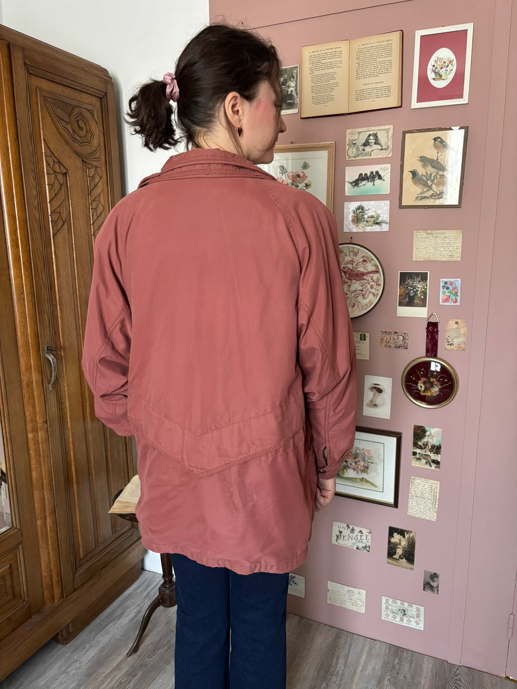 Parka légère terracotta – T.38/40 – Vintage années 90