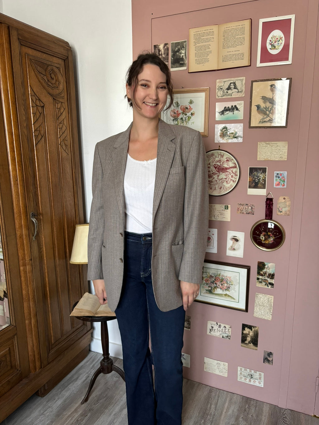 Blazer oversize en laine mélangée – Du 36 au 42 – Vintage années 80/90