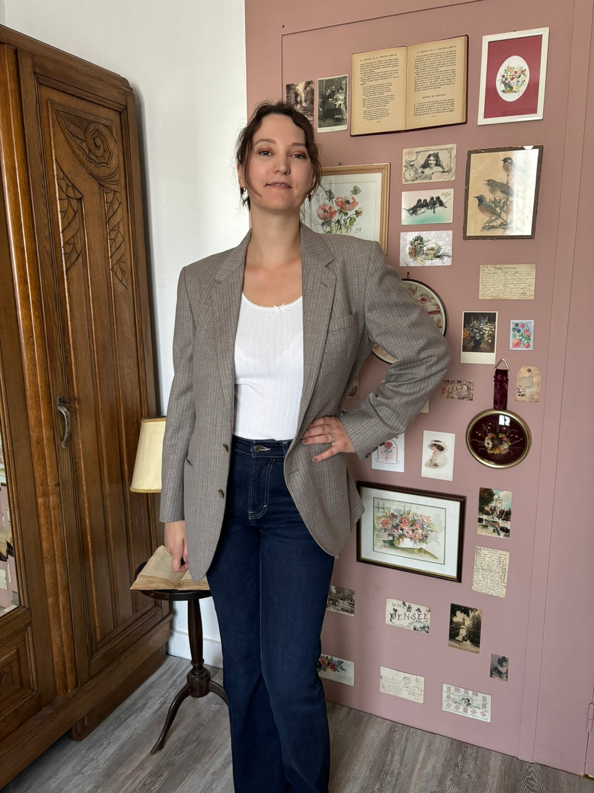 Blazer oversize en laine mélangée – Du 36 au 42 – Vintage années 80/90