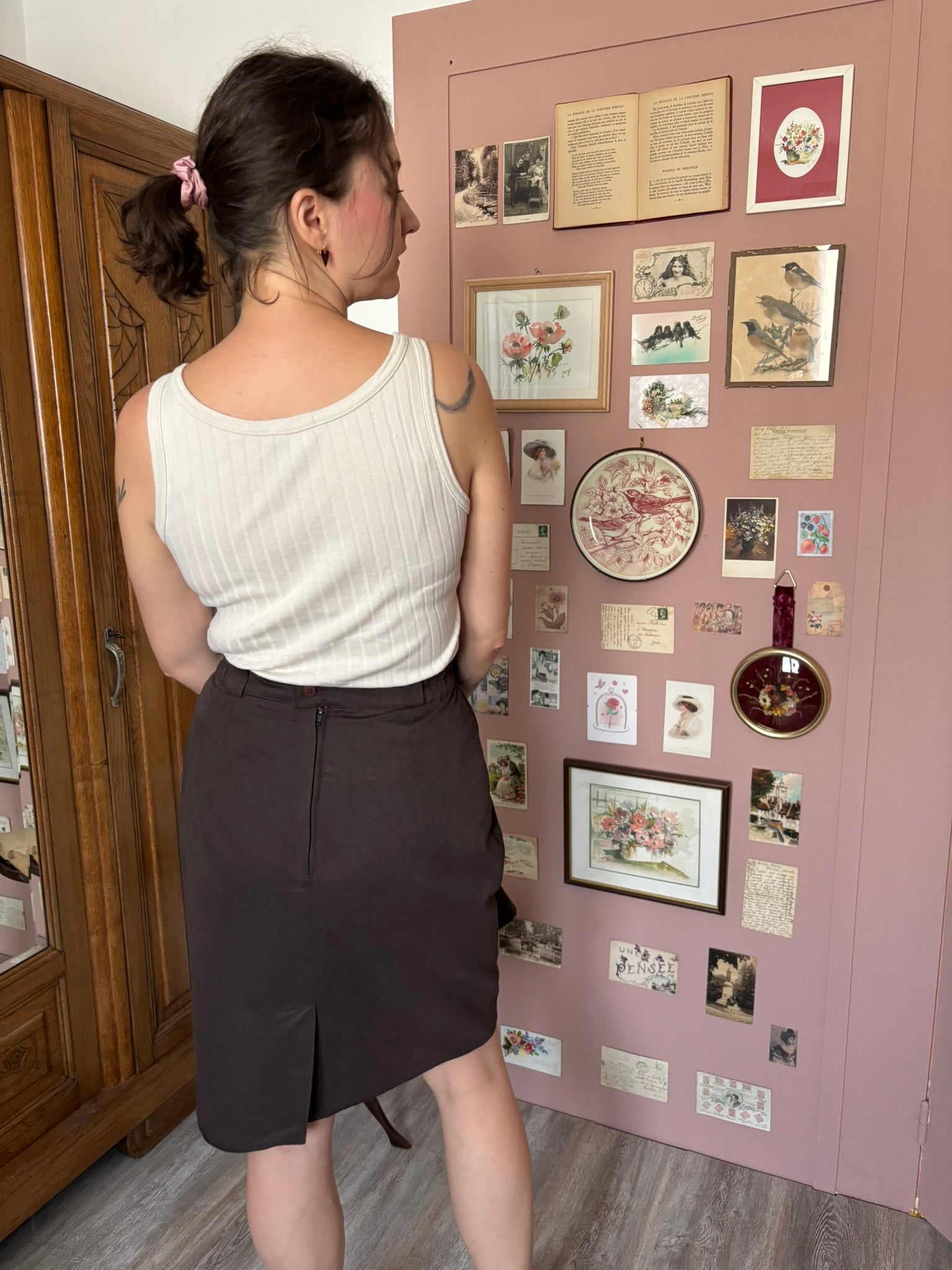 Ensemble jupe & gilet long Campesi – T.38/42 – Vintage années 90
