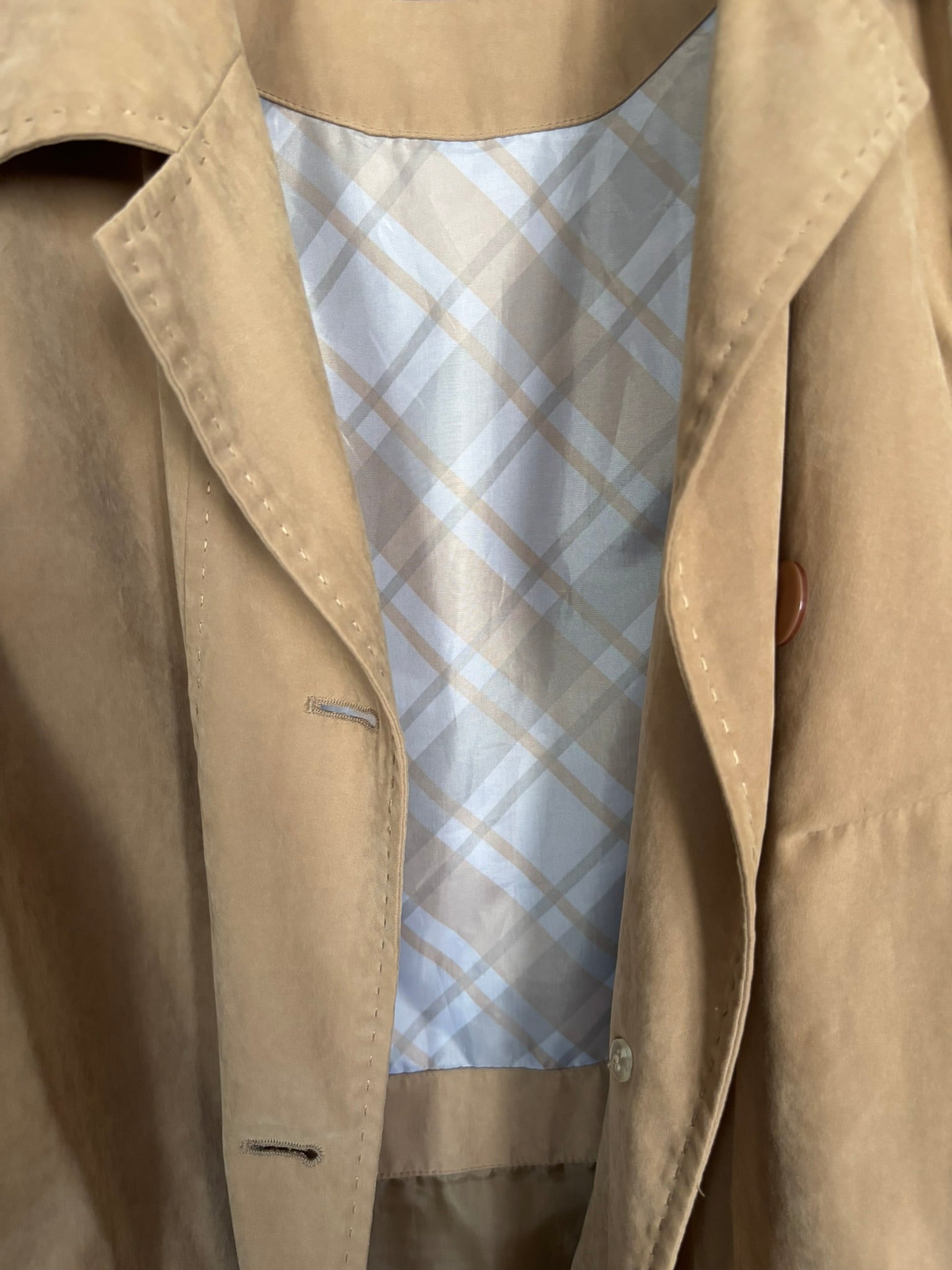 Veste longue beige Damart – T.44/46 – Vintage années 80/90