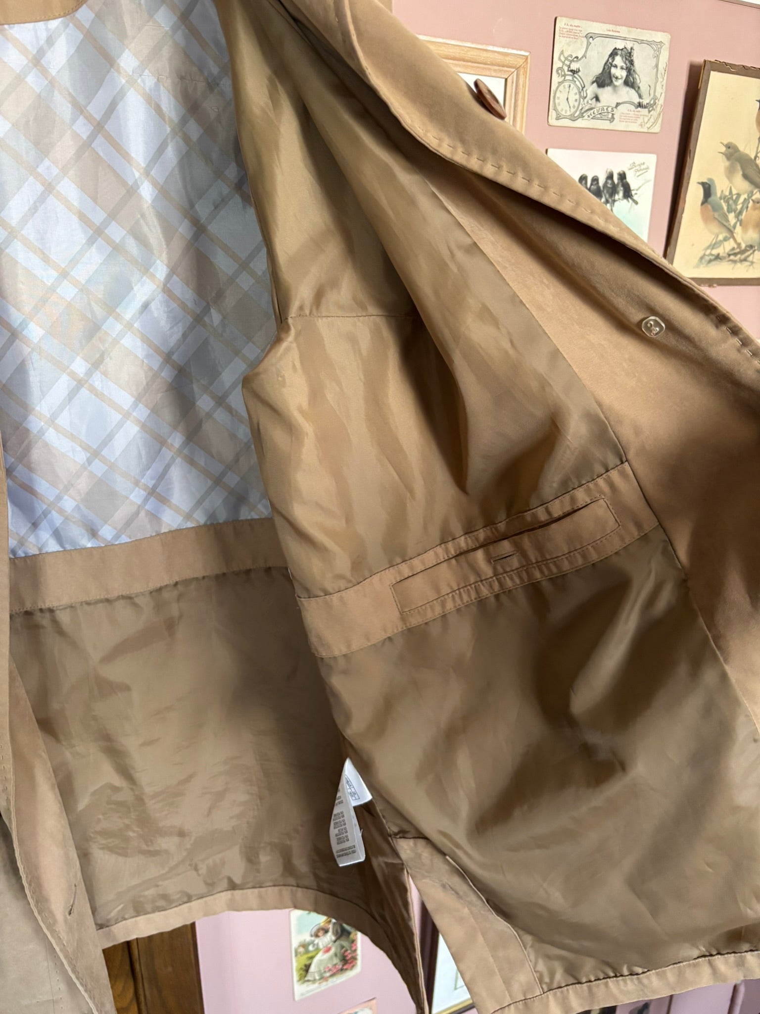 Veste longue beige Damart – T.44/46 – Vintage années 80/90