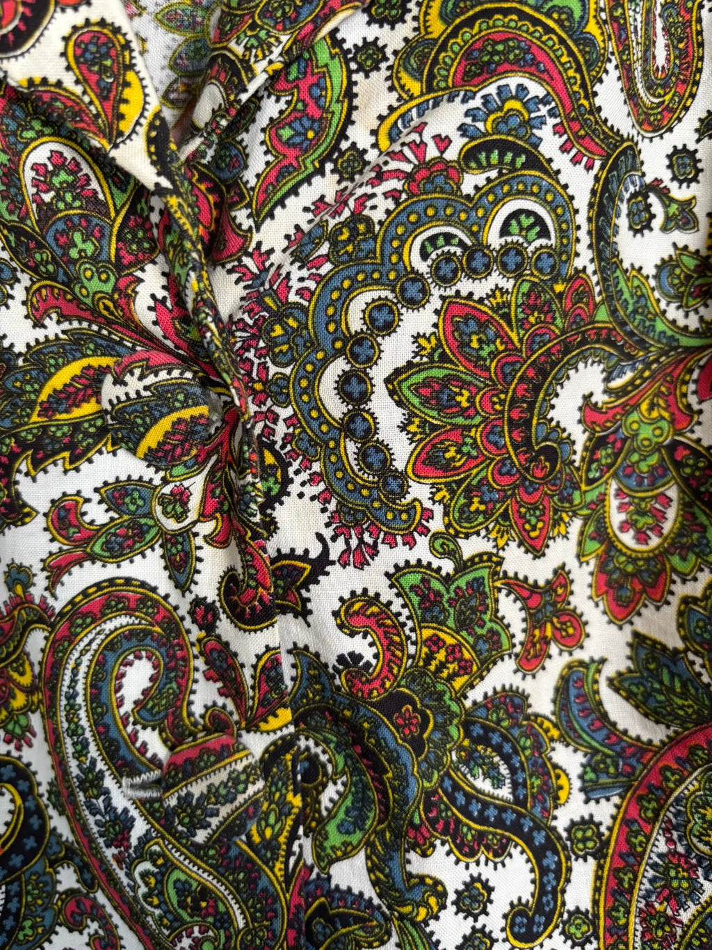Robe chemise motif cachemire – T.46/48 – Vintage années 90