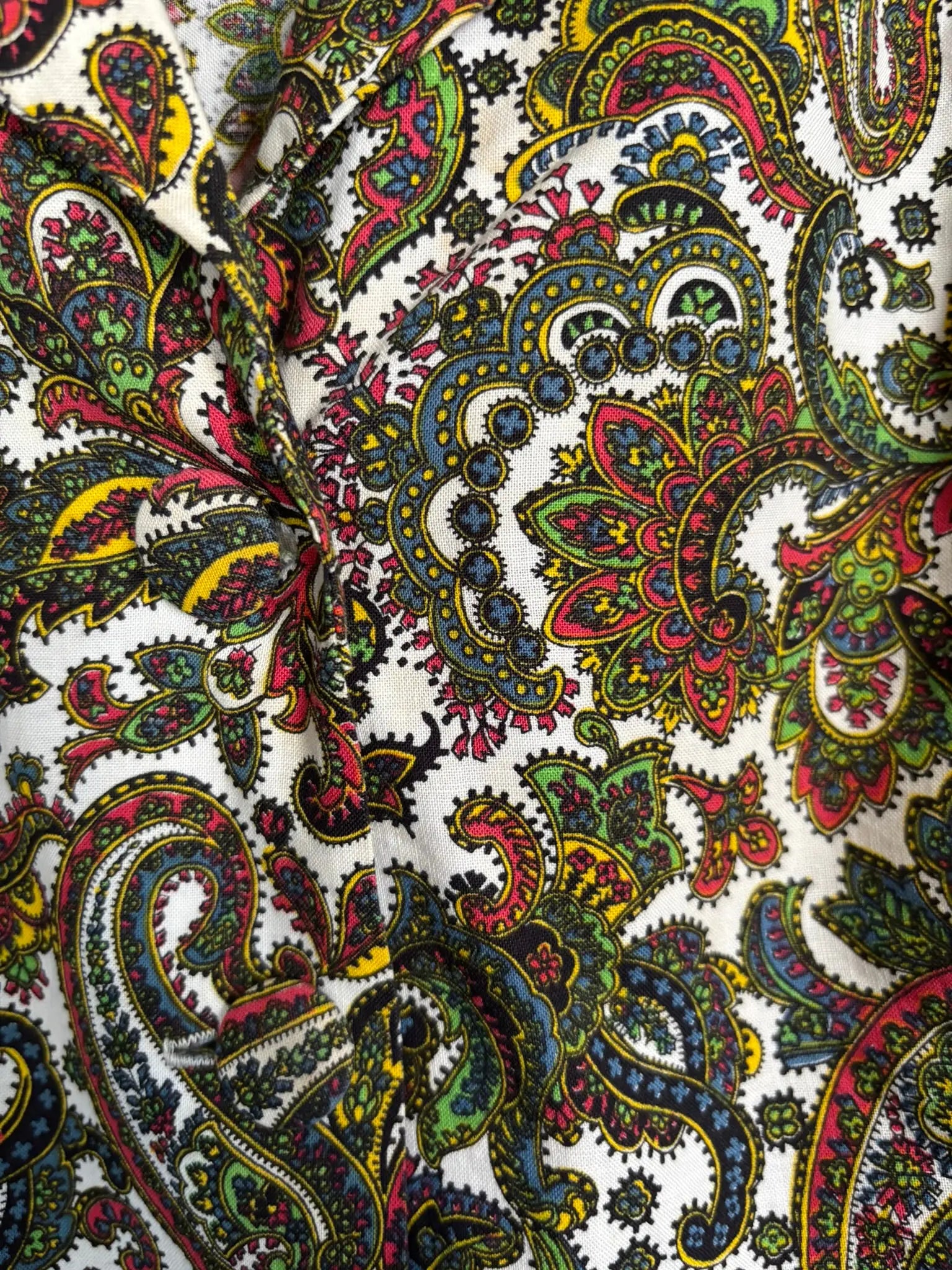 Robe chemise motif cachemire – T.46/48 – Vintage années 90