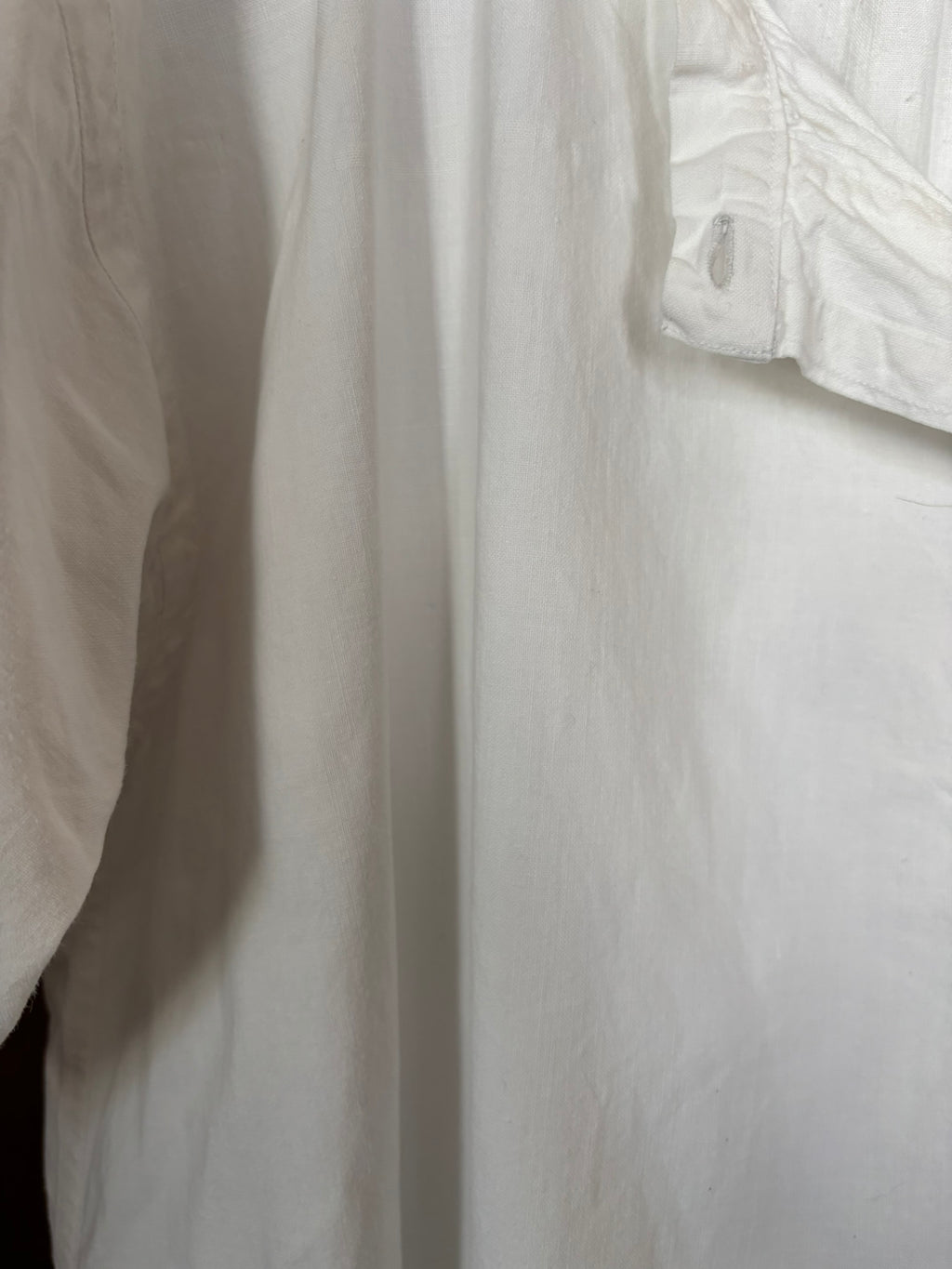 Chemise de nuit ancienne blanche monogrammée – Du 38 au 46 -  Vintage début XXe siècle