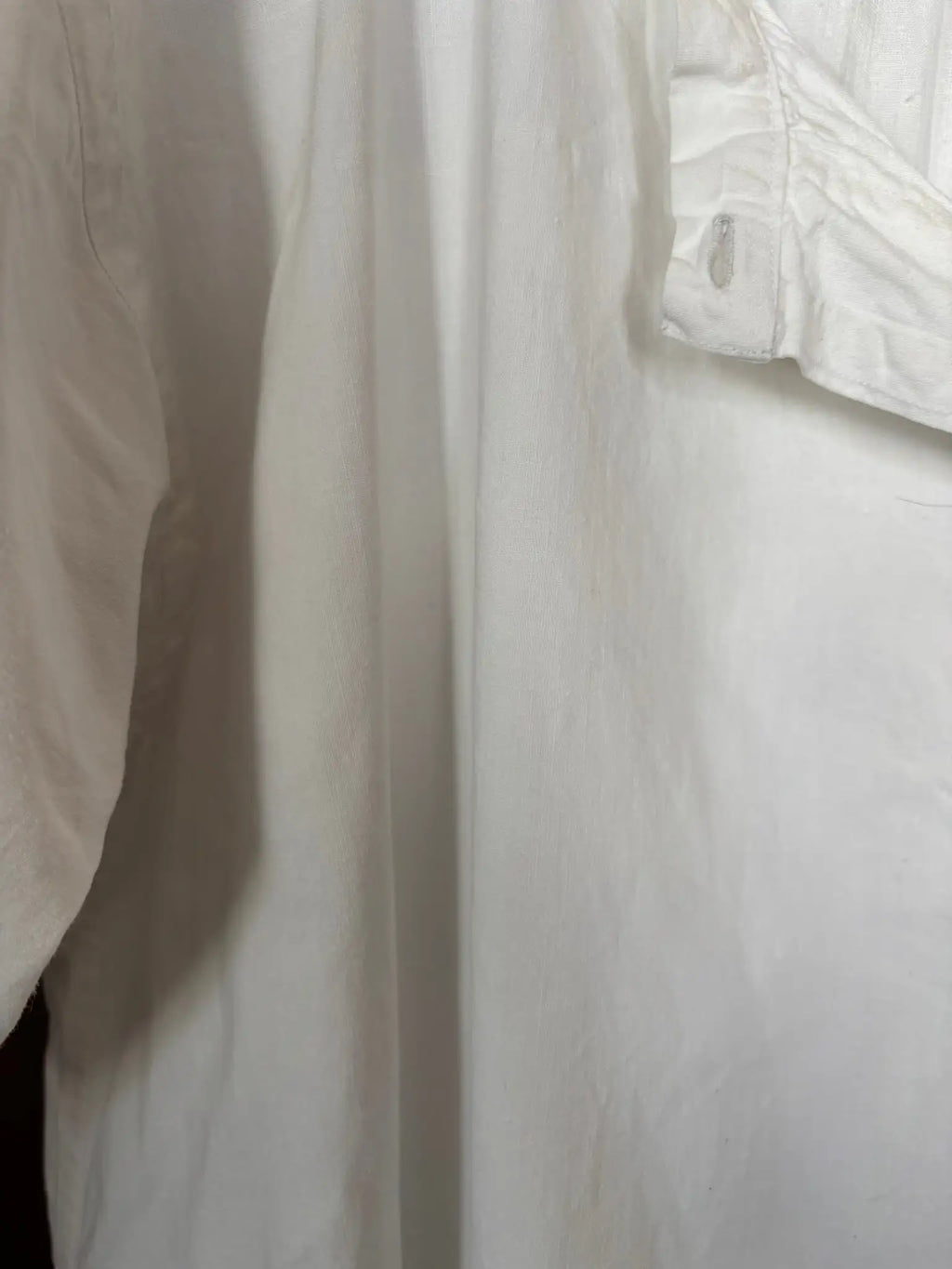 Chemise de nuit ancienne blanche monogrammée – Du 38 au 46 -  Vintage début XXe siècle