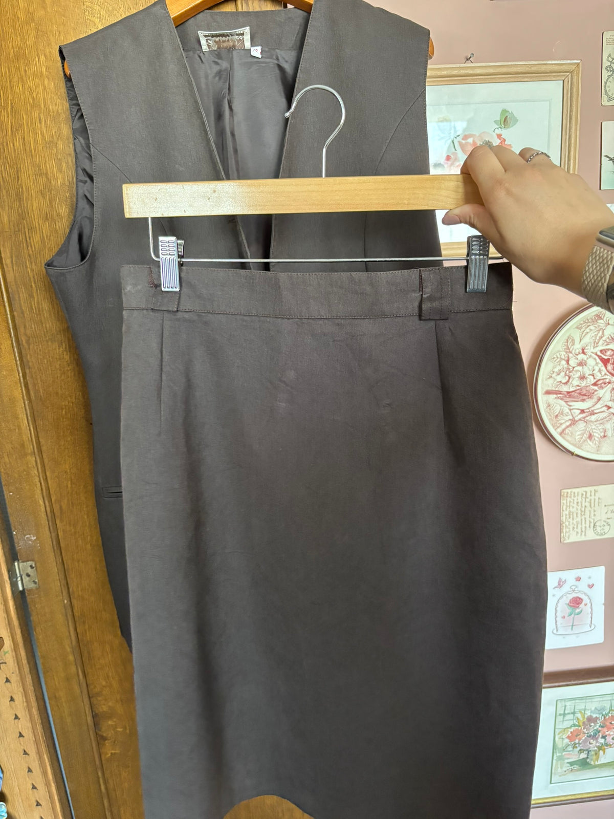 Ensemble jupe & gilet long Campesi – T.38/42 – Vintage années 90