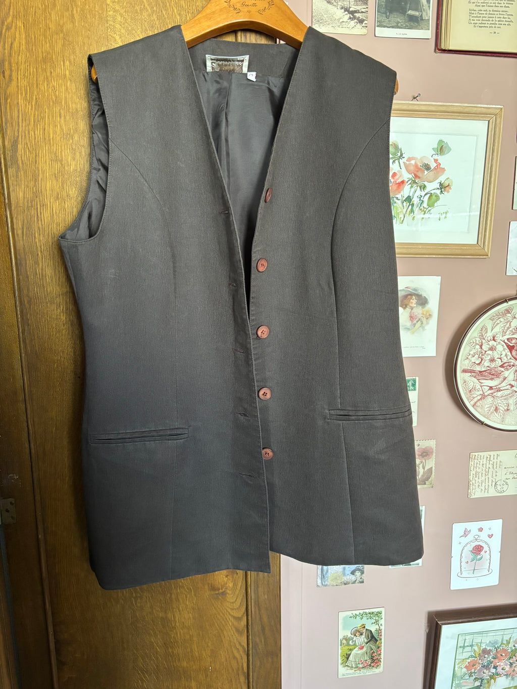 Ensemble jupe & gilet long Campesi – T.38/42 – Vintage années 90