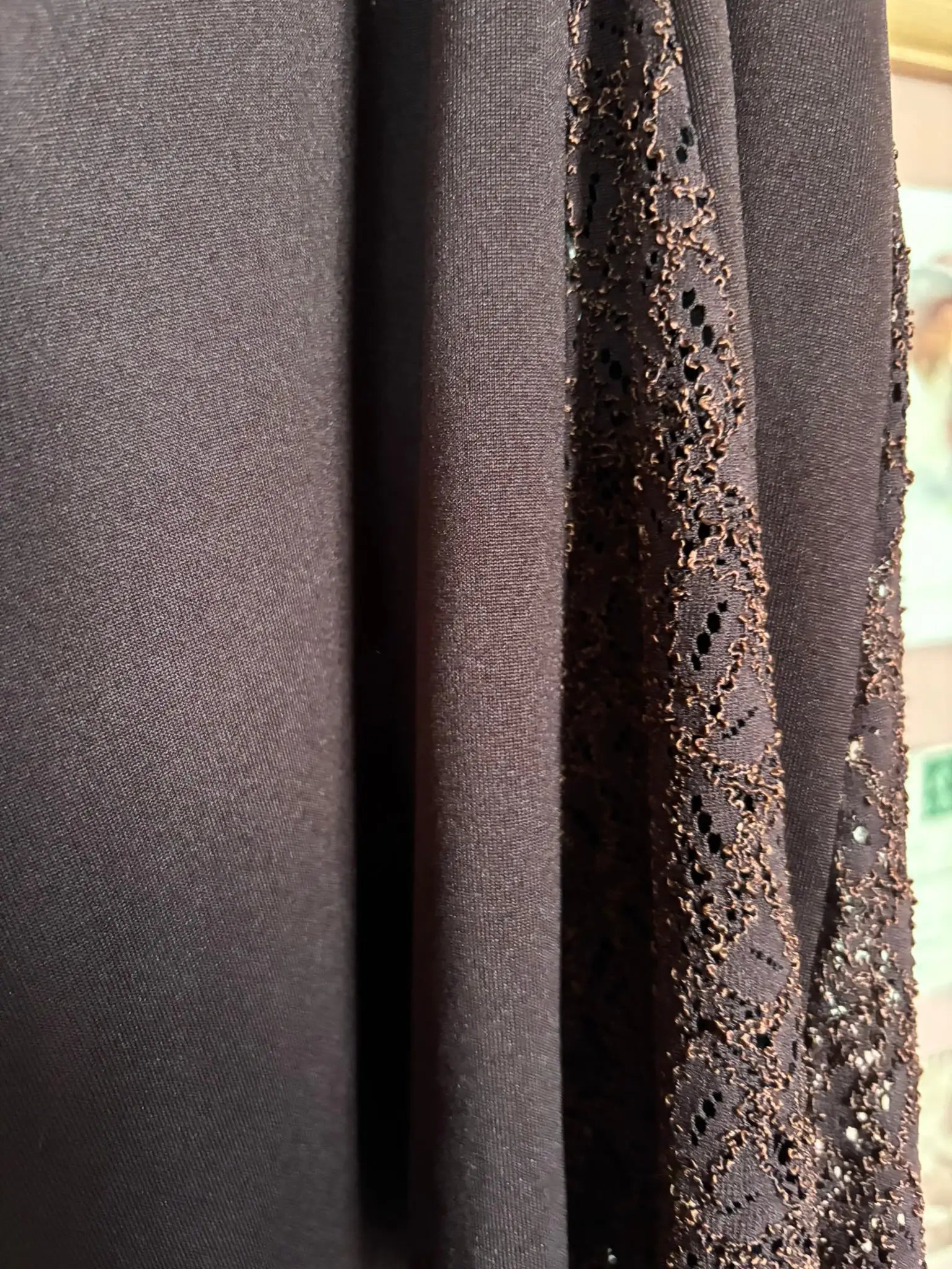 Jupe midi bohème à dentelle – T.44/46 – Vintage années 2000