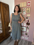 Pinafore-style plaid maxi dress – Size 38 – 90s/2000s