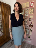 Micro-check A-line mini skirt – Size 10 (US) / 12 (UK) – 90s