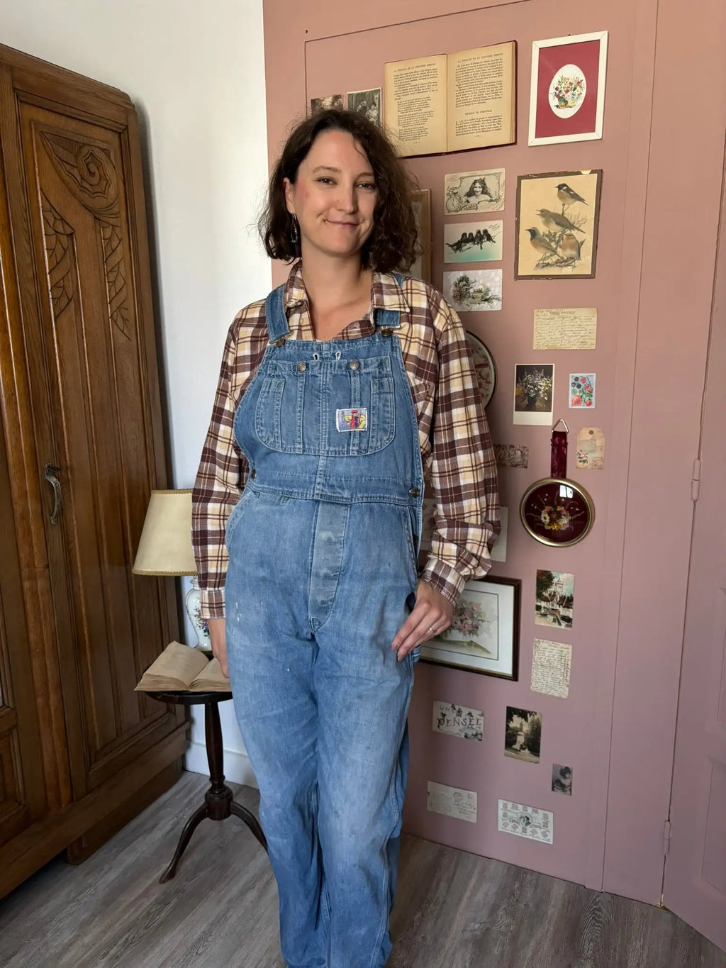 Vintage Chamar denim workwear dungarees – Size 38 to 42 – 1980s