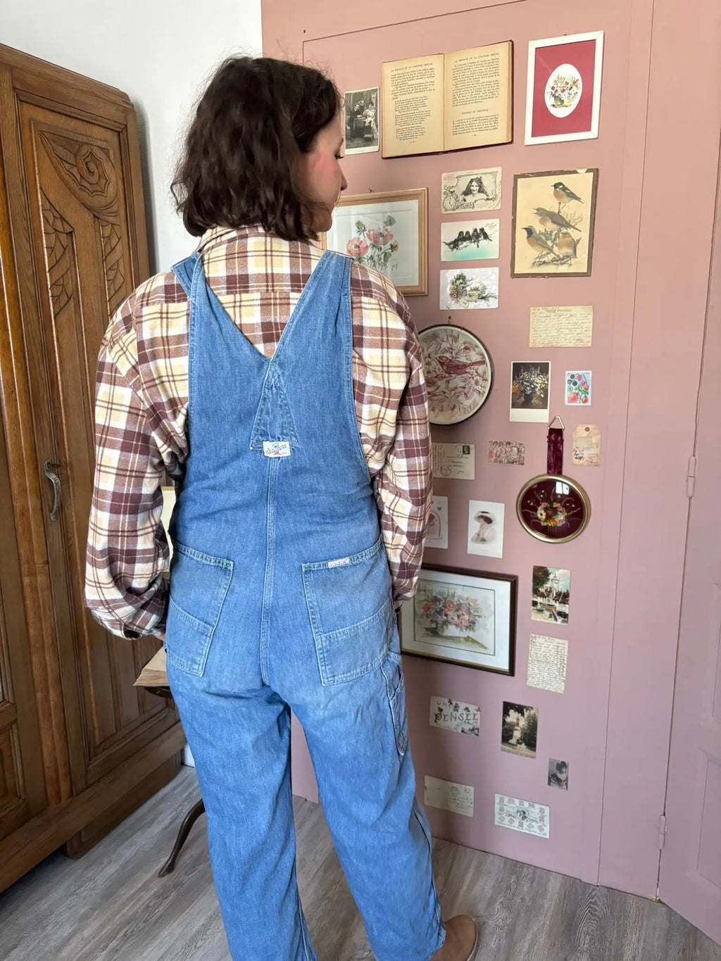 Vintage Chamar denim workwear dungarees – Size 38 to 42 – 1980s