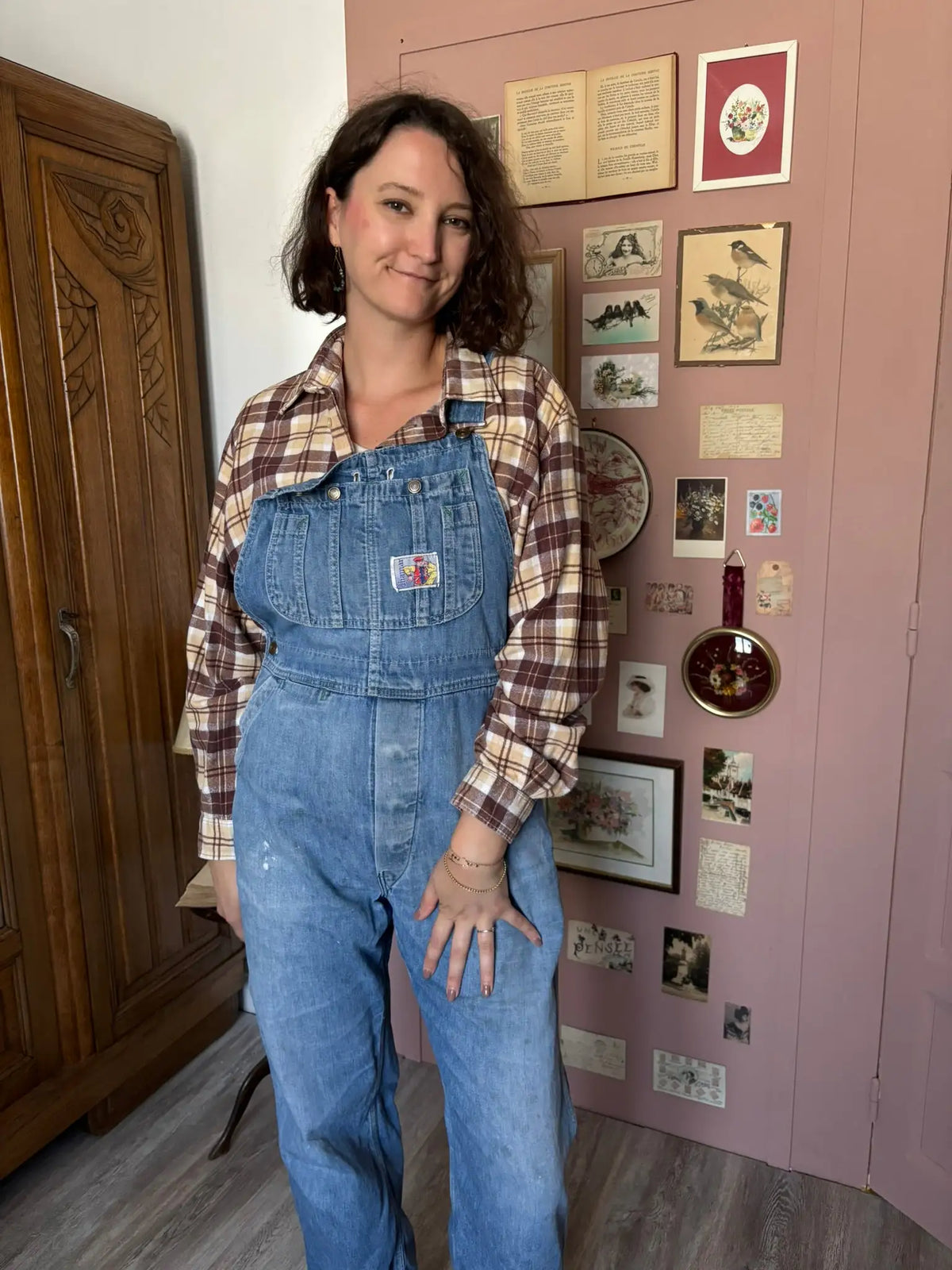 Vintage Chamar denim workwear dungarees – Size 38 to 42 – 1980s