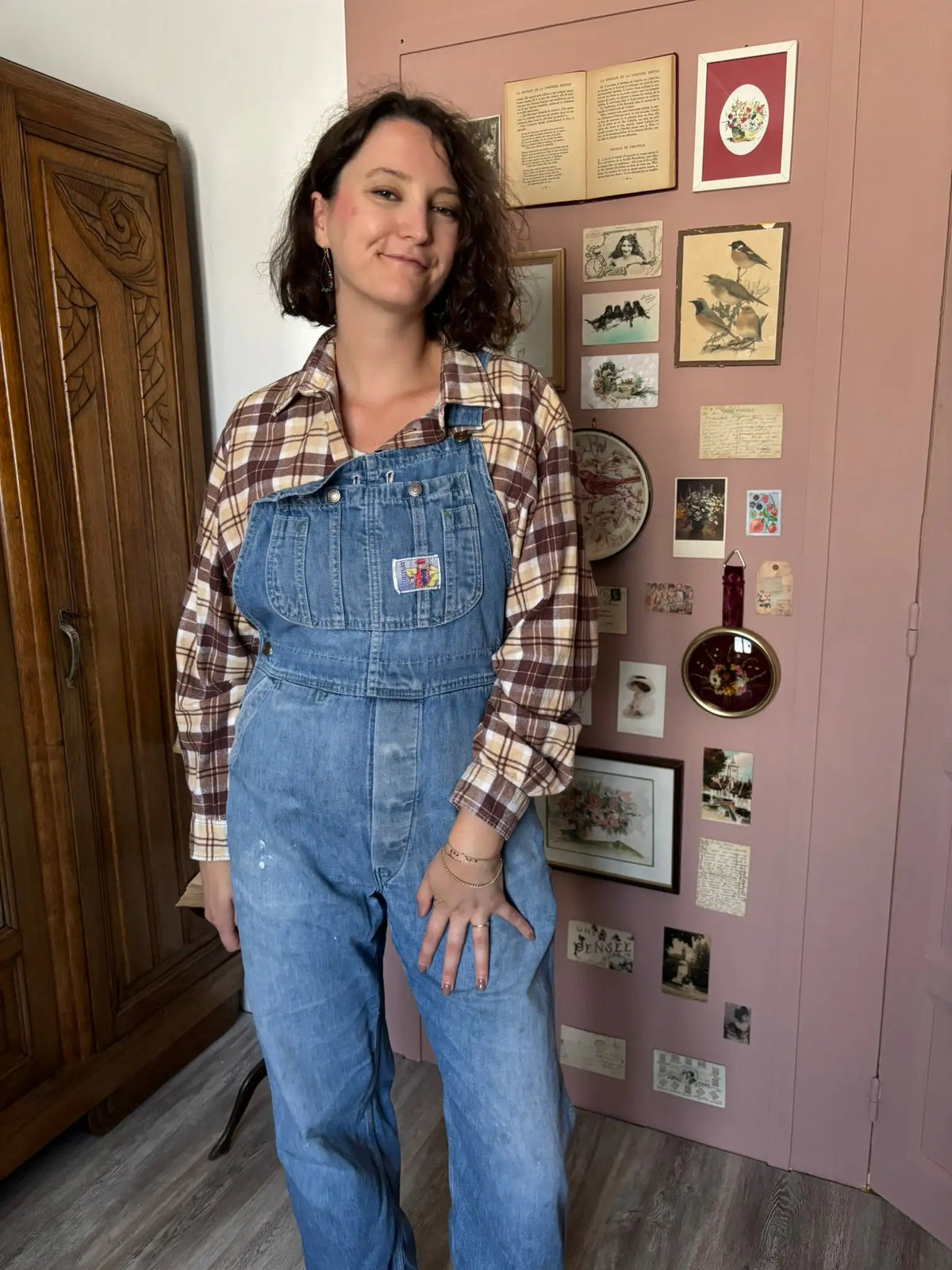 Vintage Chamar denim workwear dungarees – Size 38 to 42 – 1980s