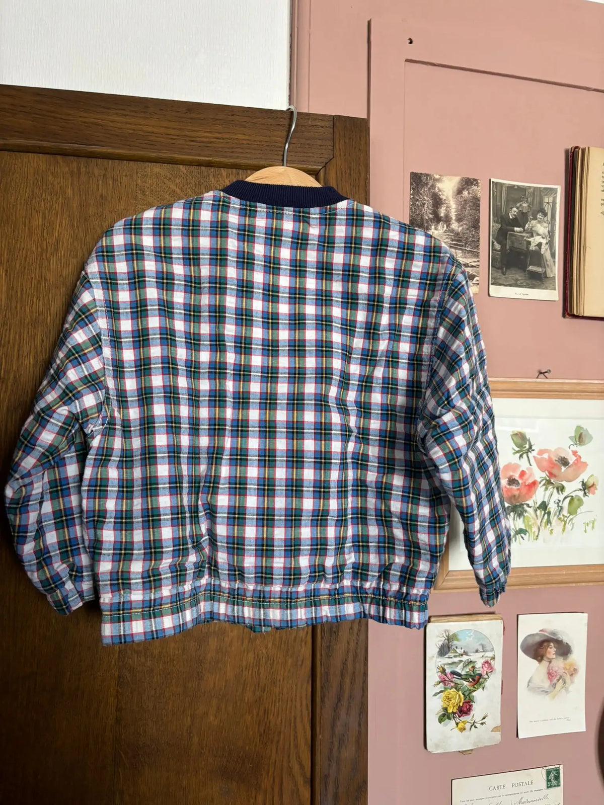 Vintage plaid children's set, jacket & trousers – Dan Jeans size 3/4 years – 1988-1990