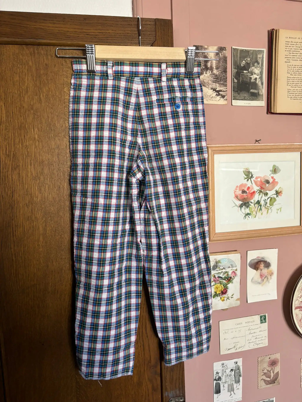 Vintage plaid children's set, jacket & trousers – Dan Jeans size 3/4 years – 1988-1990