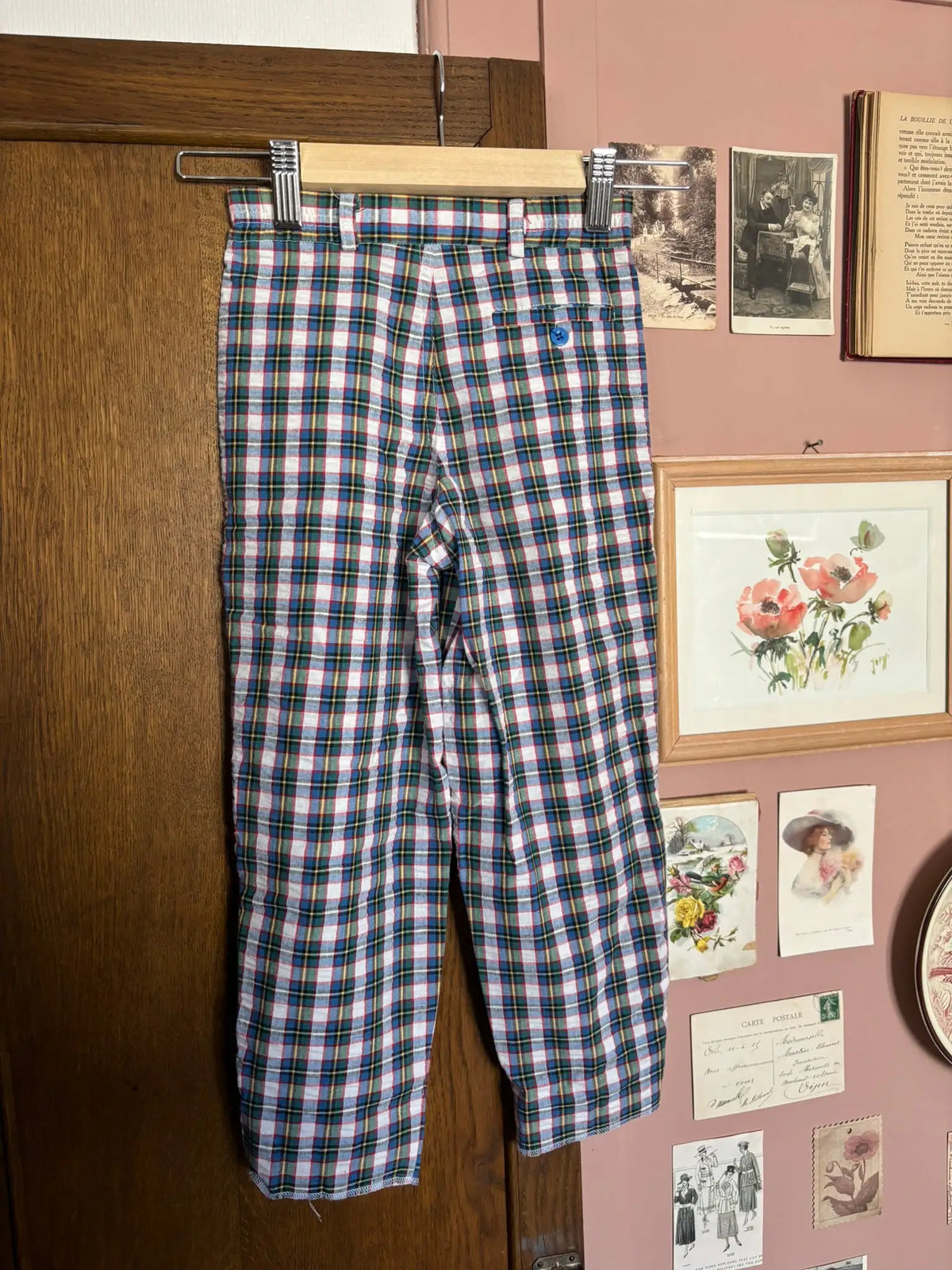 Vintage plaid children's set, jacket & trousers – Dan Jeans size 3/4 years – 1988-1990