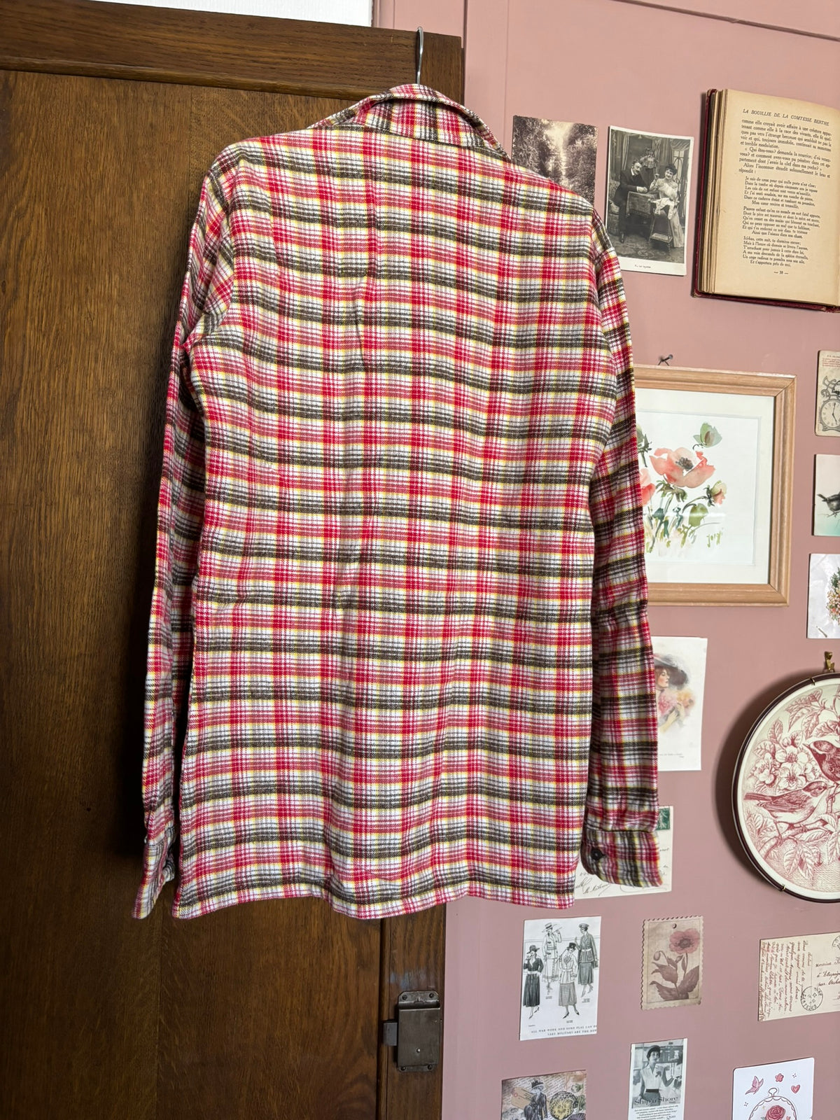Children's plaid flannel shirt – Newki – Size 12/14 years – 70s/80s
