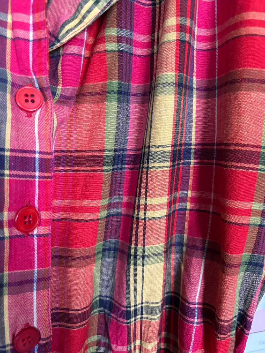Robe-chemise à carreaux multicolores – Du 38 au 44  – Années 80/90
