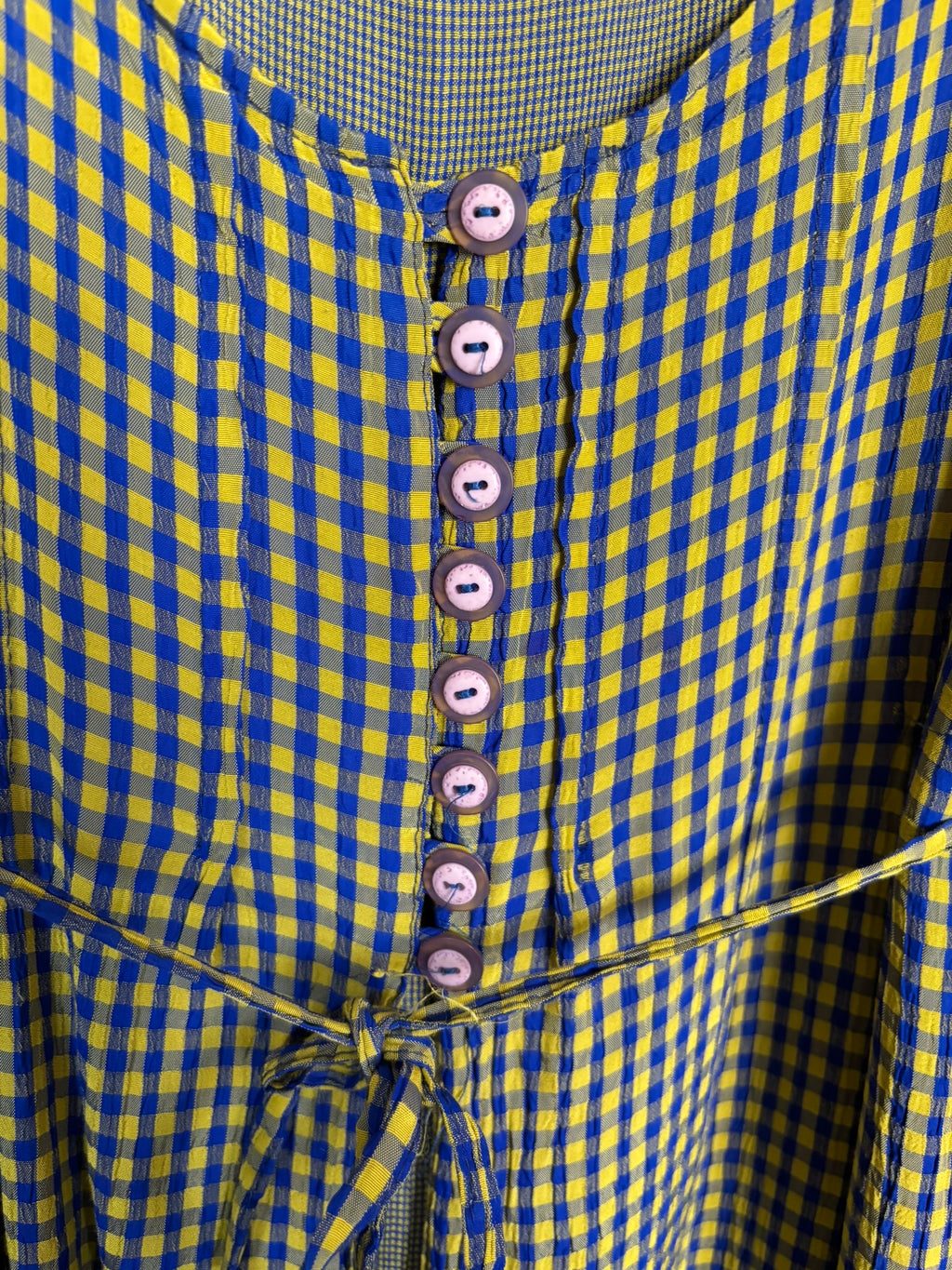 Pinafore-style plaid maxi dress – Size 38 – 90s/2000s