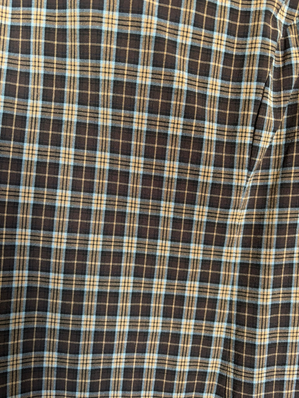 Brown plaid short pinafore dress – Size 34/36 – 90s/2000s