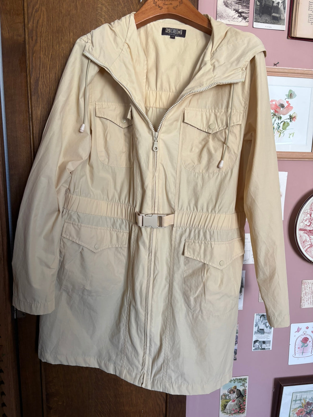 Parka légère vintage jaune pâle – T.38/40 -  Années 90/2000
