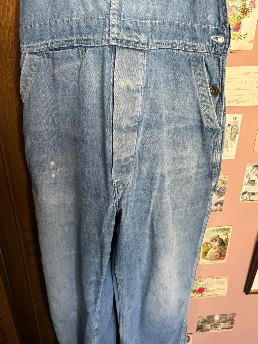 Vintage Chamar denim workwear dungarees – Size 38 to 42 – 1980s