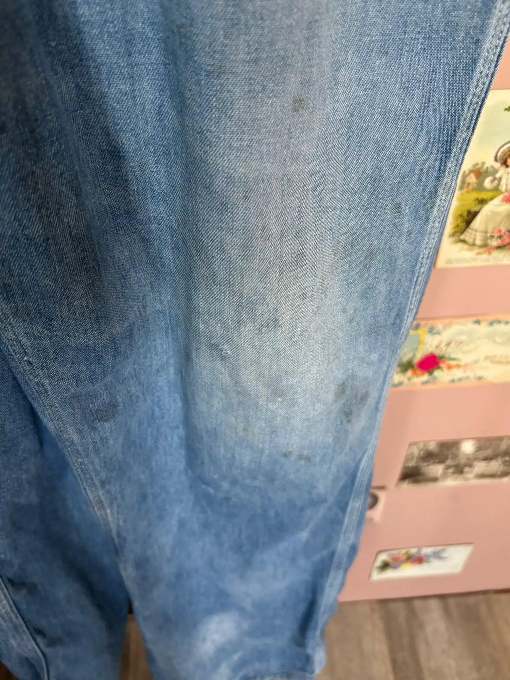 Vintage Chamar denim workwear dungarees – Size 38 to 42 – 1980s