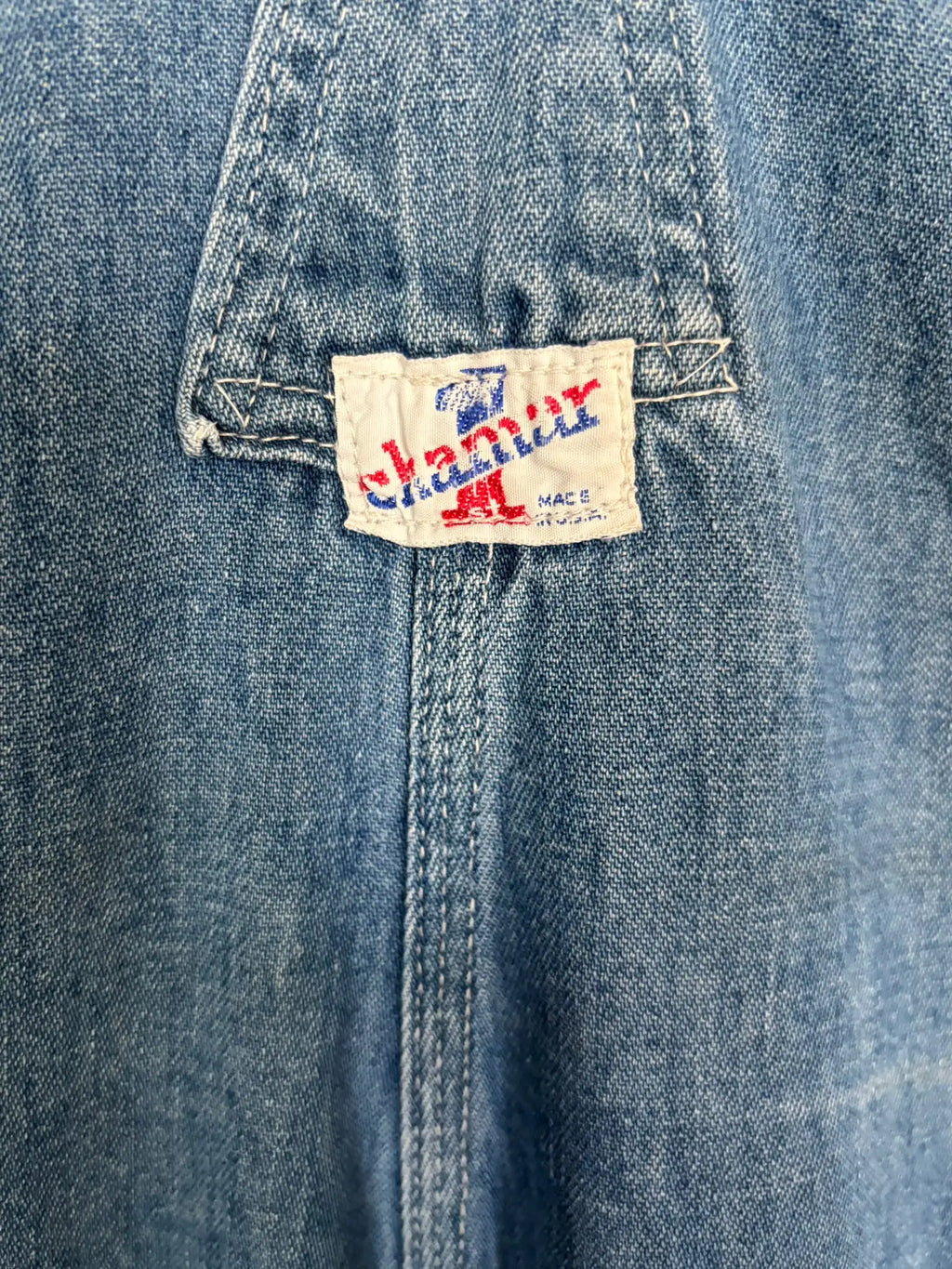 Vintage Chamar denim workwear dungarees – Size 38 to 42 – 1980s