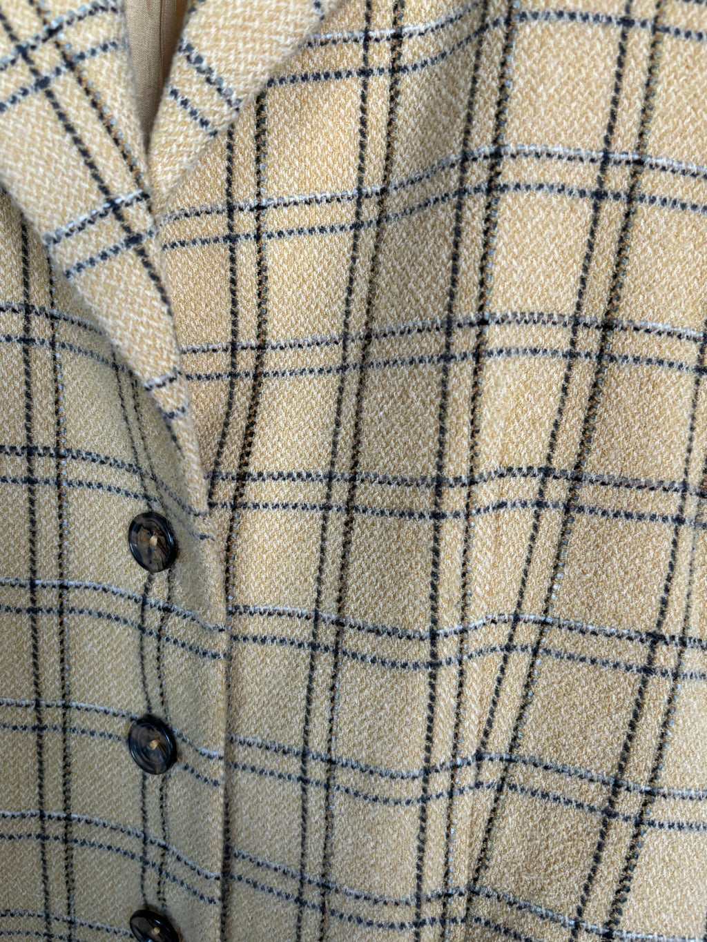 Blazer vintage à carreaux moutarde –T.38/40-  Années 80/90