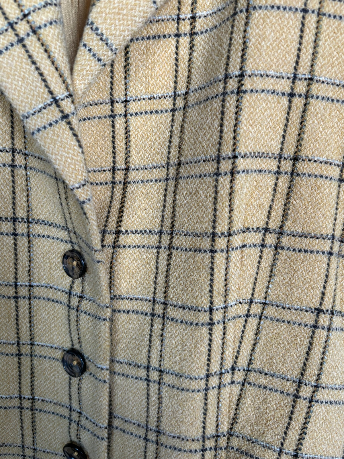 Blazer vintage à carreaux moutarde –T.38/40-  Années 80/90