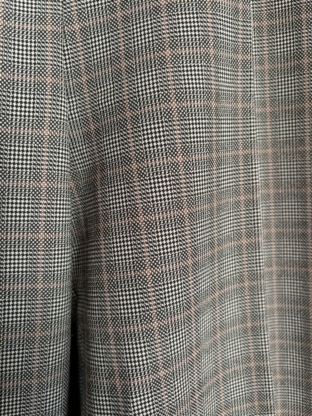 Pantalon taille haute à pinces et carreaux – T.36/petit 38 – Années 90