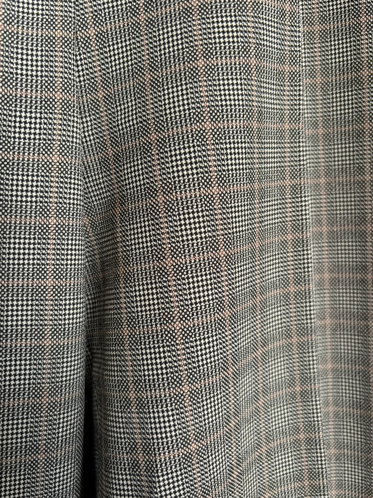 Pantalon taille haute à pinces et carreaux – T.36/petit 38 – Années 90