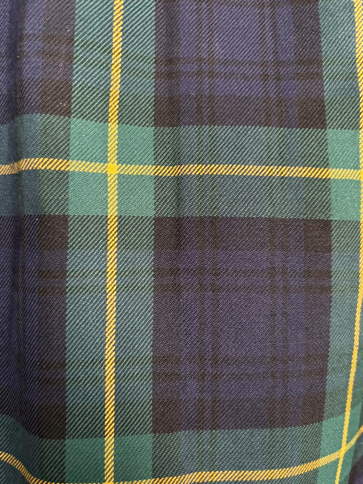 Vintage blue & green tartan skirt – Size XS/S – 80s/90s