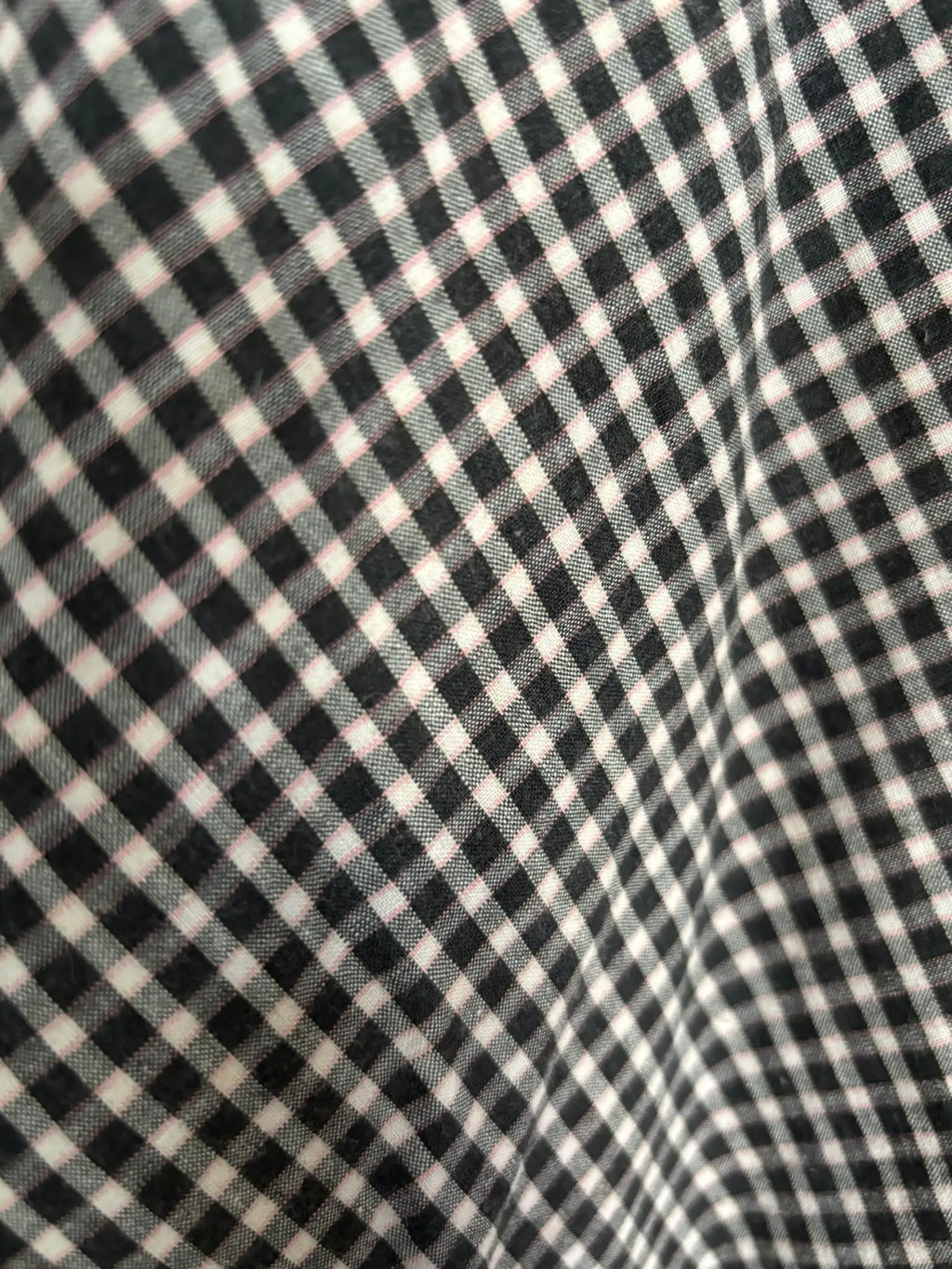 Tablier de taille ancien à carreaux – Cousu main – Du 36 au 44- Années 1935-1955