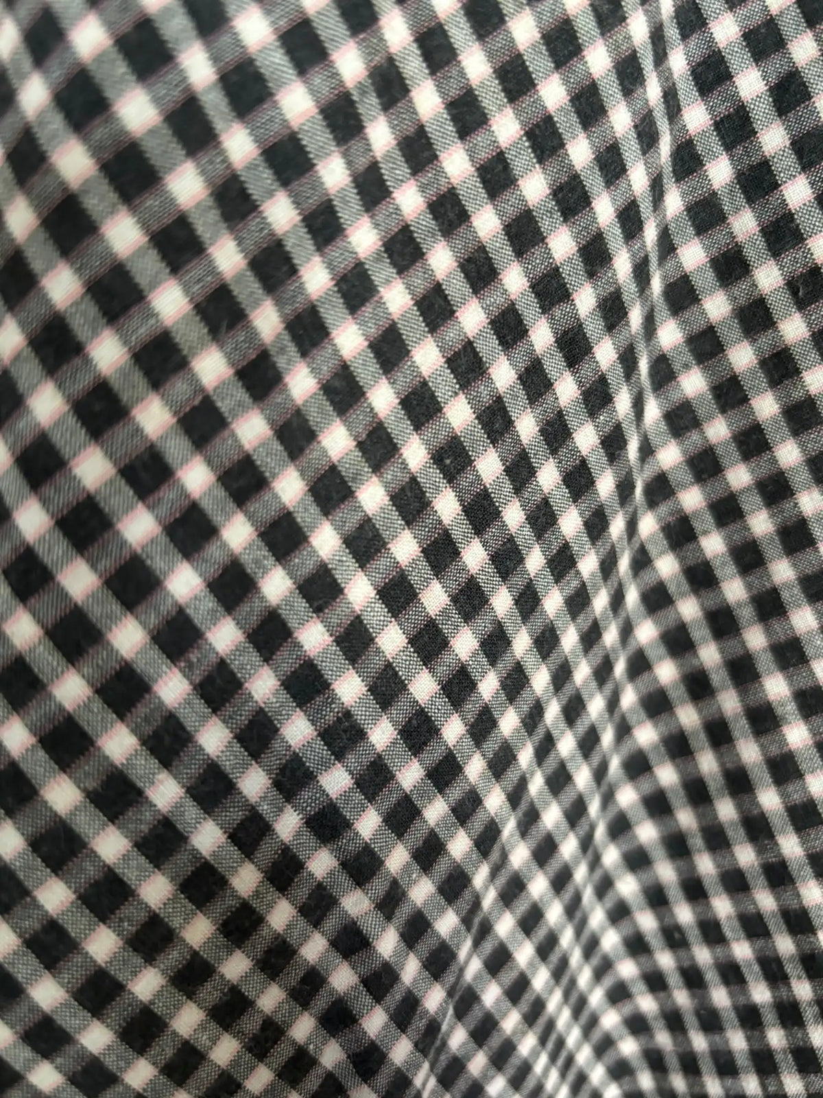 Tablier de taille ancien à carreaux – Cousu main – Du 36 au 44- Années 1935-1955