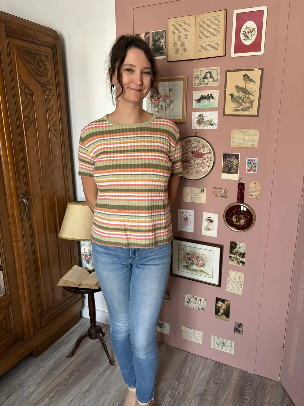Damart striped knit T-shirt – Vintage - Size 40/42 (US 10/12) – 2000s